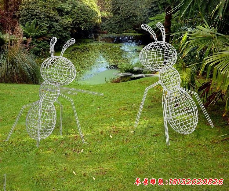 镂空不锈钢蚂蚁雕塑