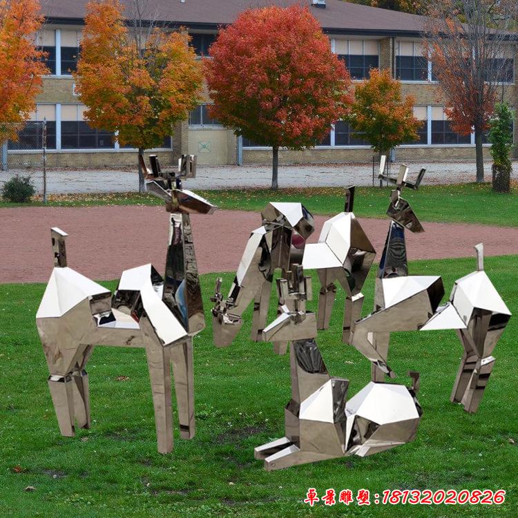 不锈钢公园动物鹿2