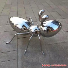 广场大型不锈钢蚂蚁雕塑