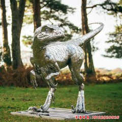 不锈钢恐龙雕塑 