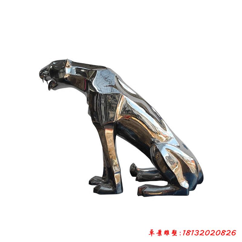 不锈钢豹子雕塑 (9)