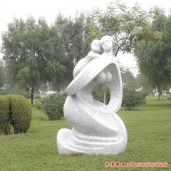抽象人物母子石雕