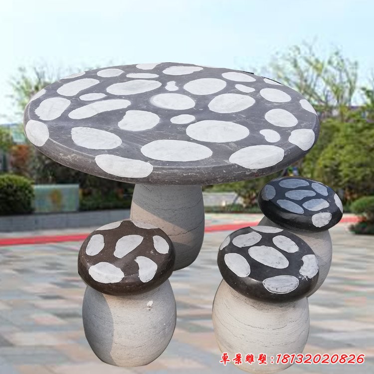 公园景区蘑菇造型石桌凳