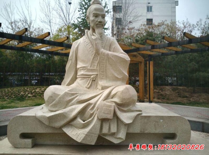 祖冲之雕塑校园古代名人石雕 