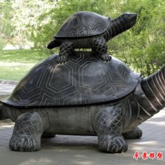 公园动物石雕母子乌龟