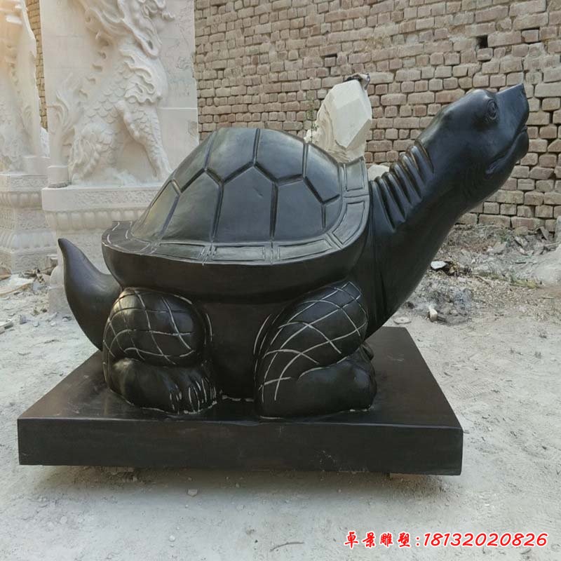 黑色乌龟石雕