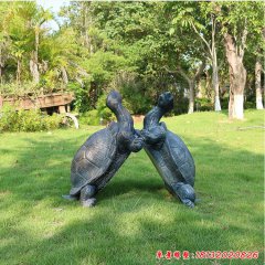 公园动物玻璃钢仿青铜乌龟雕塑