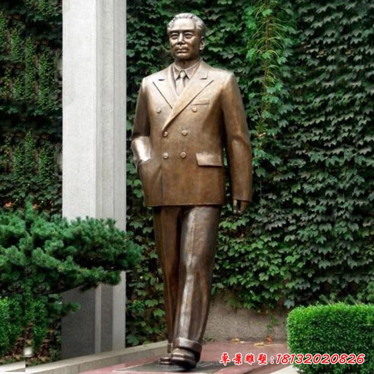 铜雕周总理园林伟人雕塑