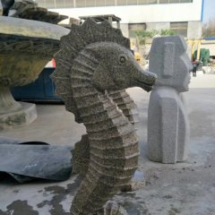 公园石雕喷水海马