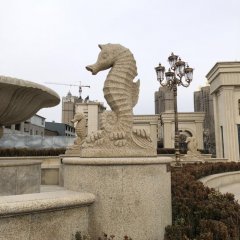 海马喷泉石雕