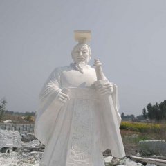 汉白玉古代帝王秦始皇石雕