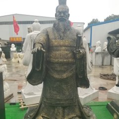 古代名人玻璃钢仿铜秦始皇雕像