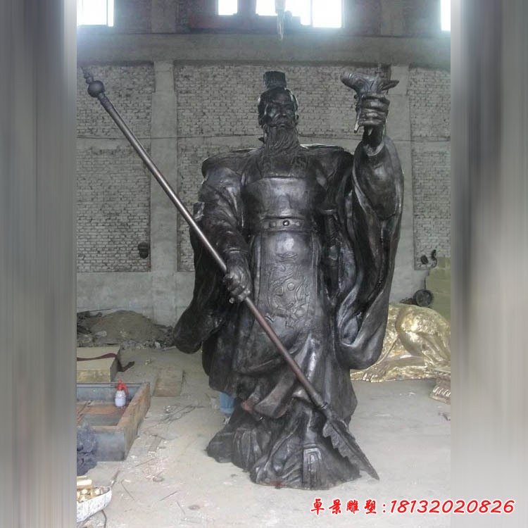 铸铜古代名人曹操雕塑