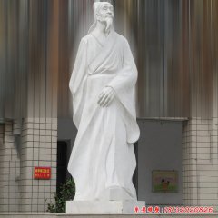 校园古代名人杜甫石雕