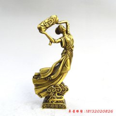 神话人物女娲补天铜雕