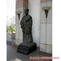 景区古代名人诸葛亮铜雕