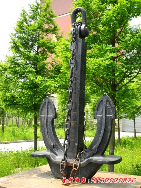 公园船锚座椅铜雕