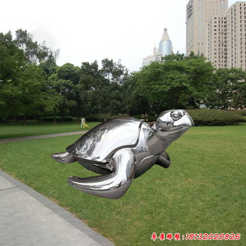 不锈钢公园海龟动物雕塑2 (3)