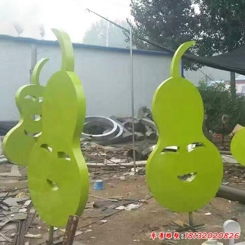 不锈钢水果梨雕塑 (2)