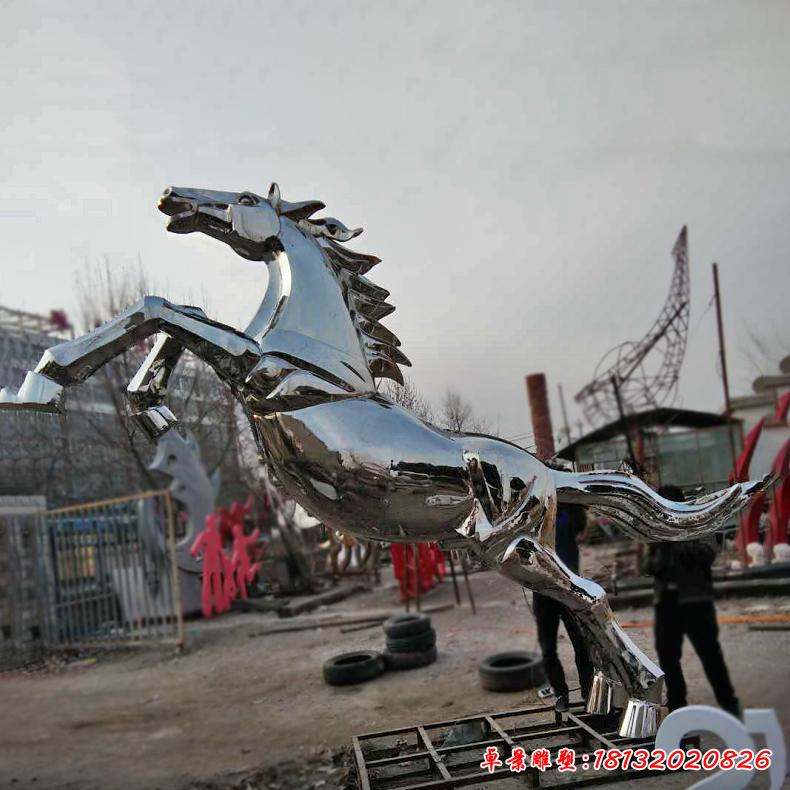 城市动物不锈钢马雕塑