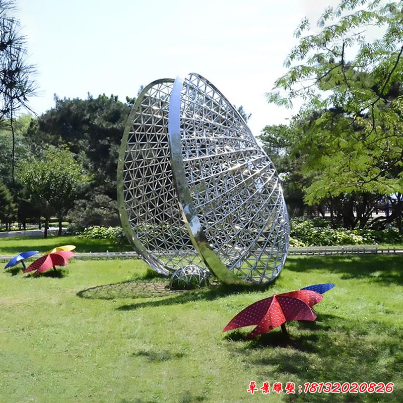 不锈钢公园扇贝镂空雕塑