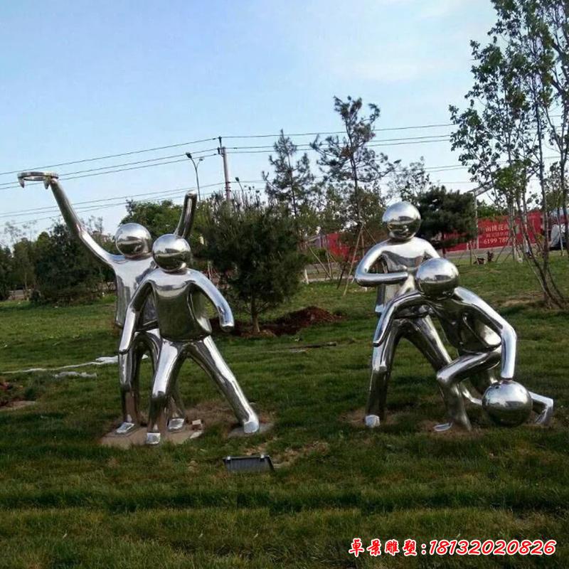 不锈钢公园儿童人物雕塑