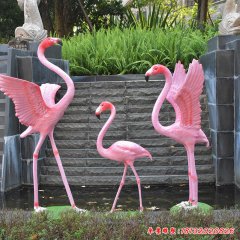 不锈钢动物仙鹤公园雕塑