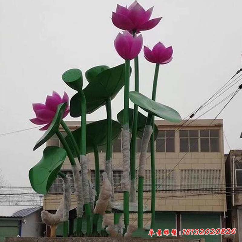 不锈钢植物景观花朵雕塑