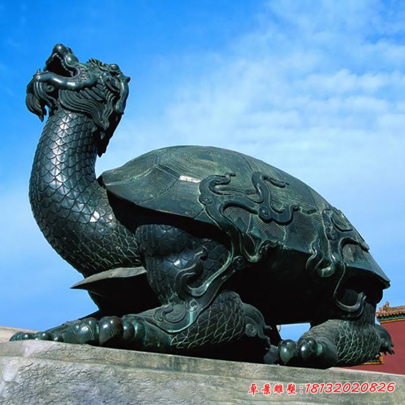 铜雕古代龙龟雕塑