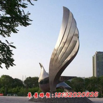 不锈钢大型鸽子雕塑