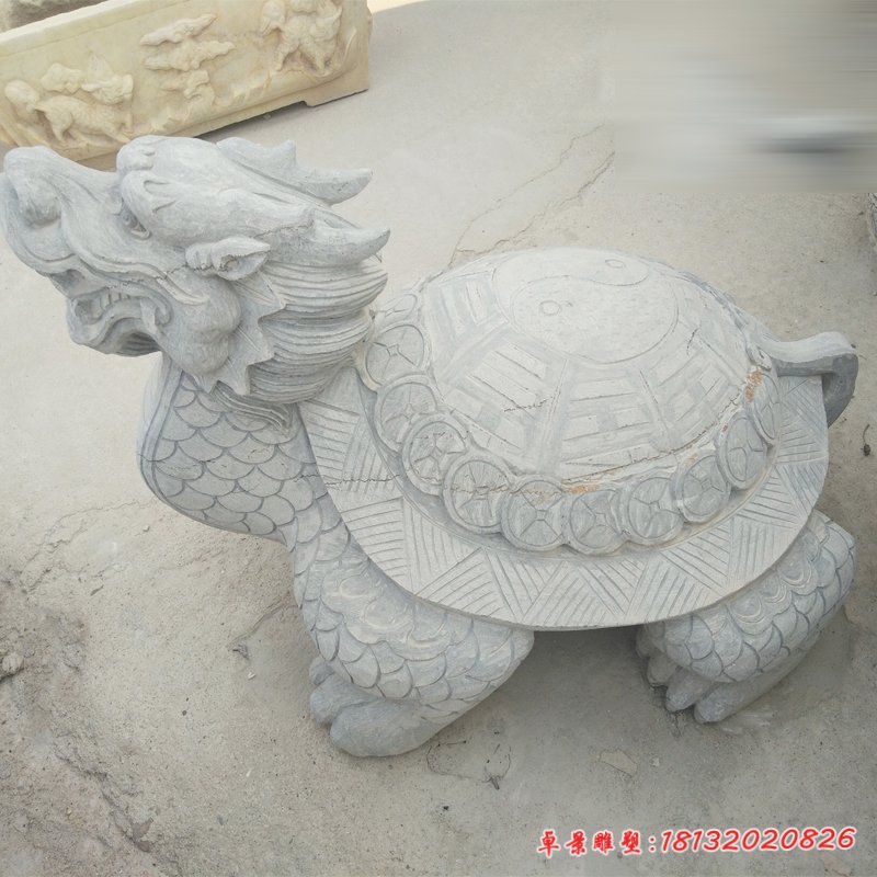 石雕公园龙龟雕塑