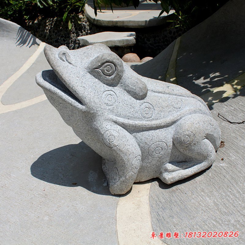 园林青蛙石雕动物雕塑