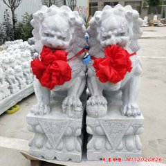石雕狮子动物雕塑