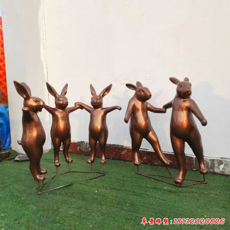 兔子铜雕 (7)
