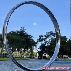 不锈钢抽象景观圆环