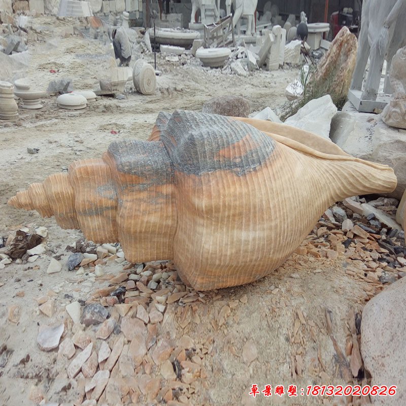 石雕海螺动物雕塑