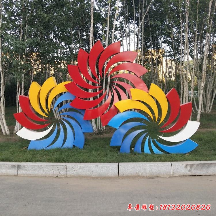 不锈钢彩色烟花雕塑[1]