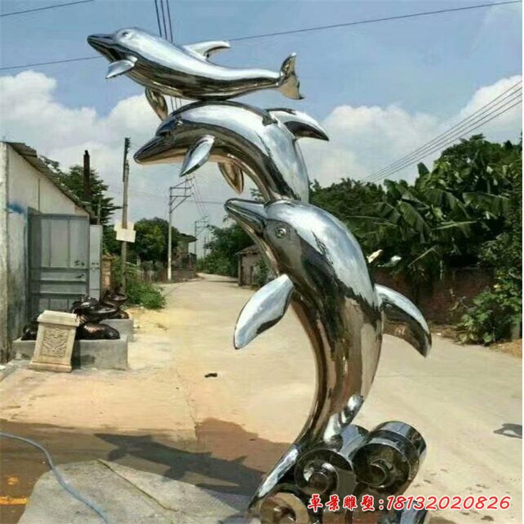 海豚雕塑不锈钢24727941