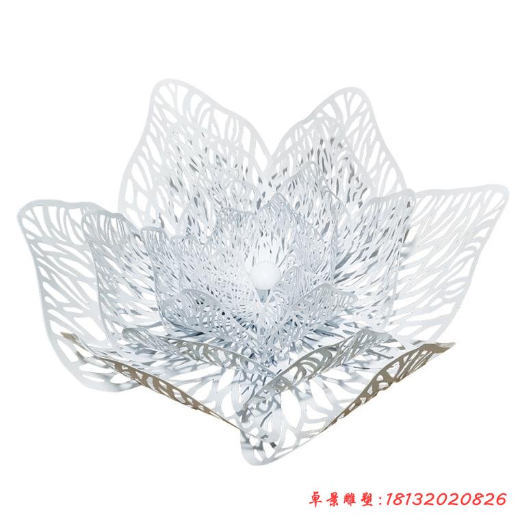大型户外不锈钢玫瑰花抽象镂空花朵景观装饰摆件57303800
