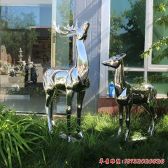 动物鹿不锈钢雕塑