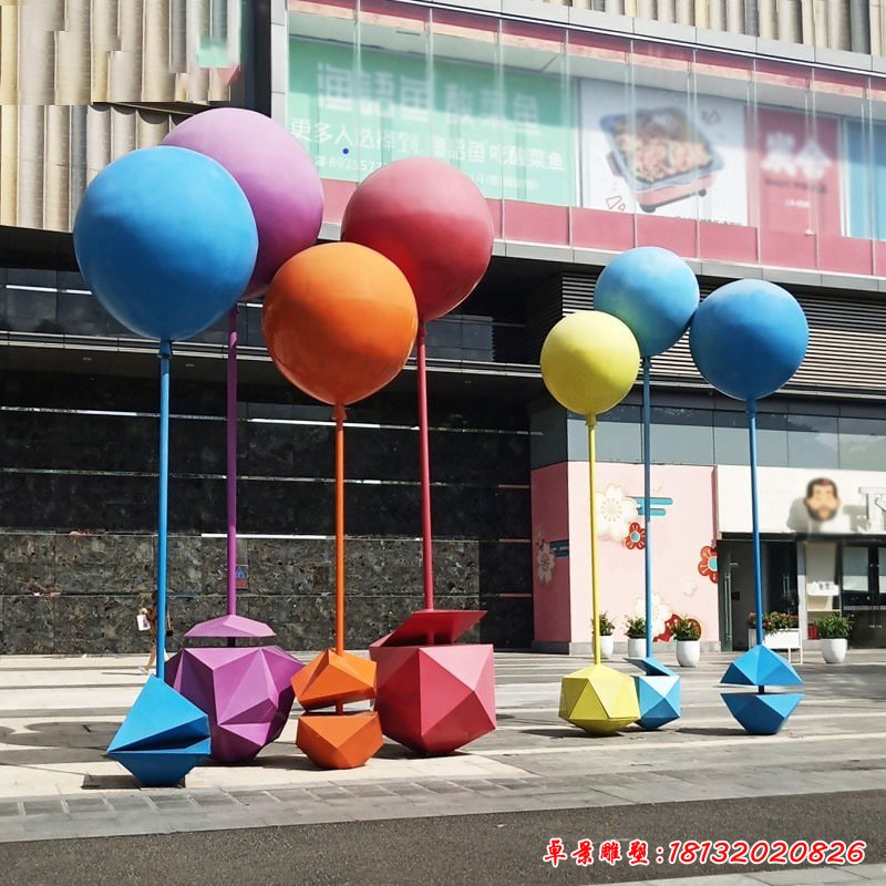 玻璃钢气球景观雕塑 