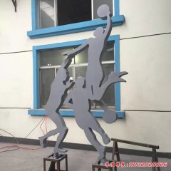 校园打篮球运动人物不锈钢雕塑