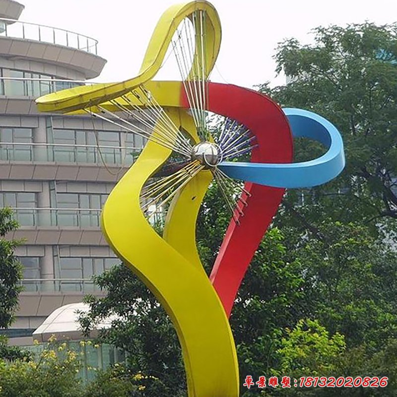 不锈钢风车雕塑   公园景观雕塑 (2)