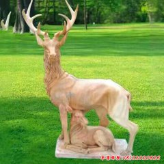 公园石雕小鹿