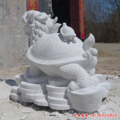 汉白玉龙龟石雕