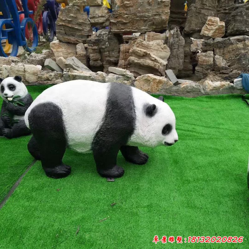 玻璃钢动物熊猫雕塑 (1)