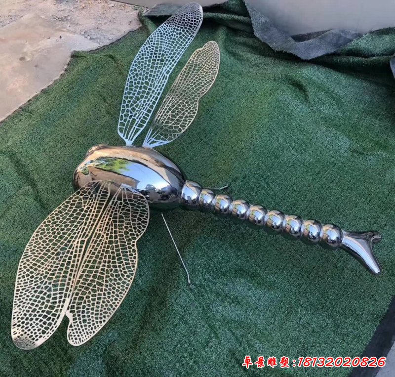 不锈钢蜻蜓动物雕塑 (1)