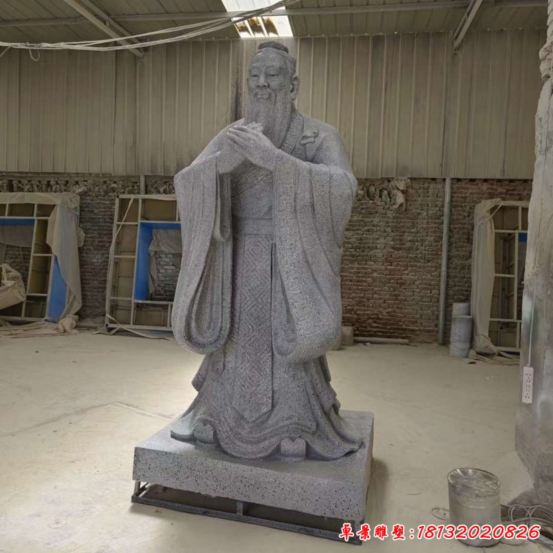 大理石校园孔子雕塑 (3)