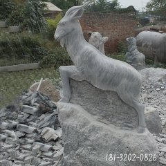 大理石羊雕塑 