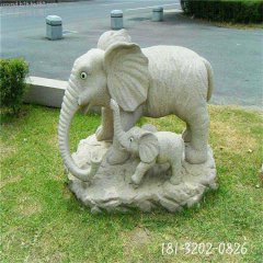 仿古石雕园林动物大象